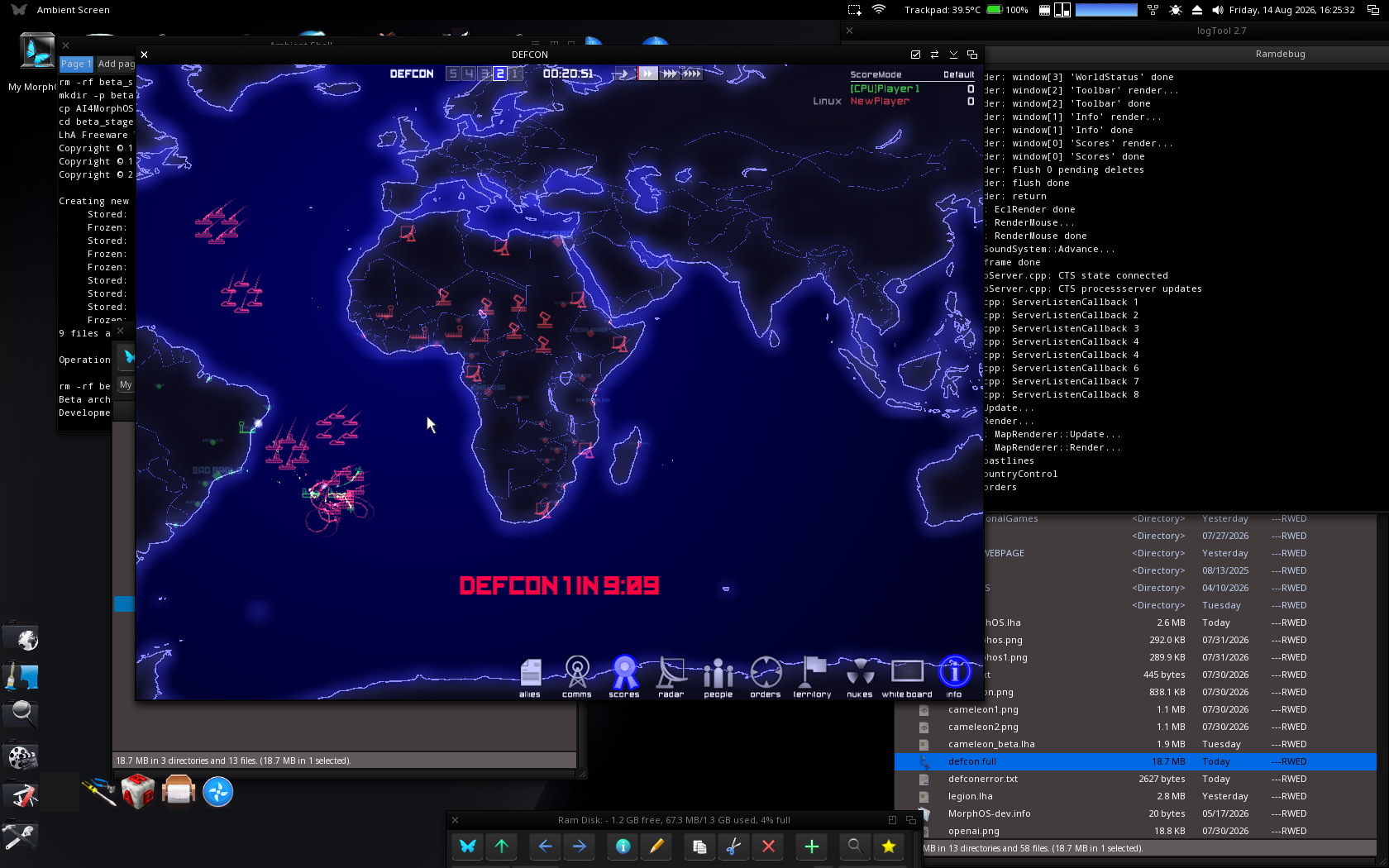 DEFCON on MorphOS