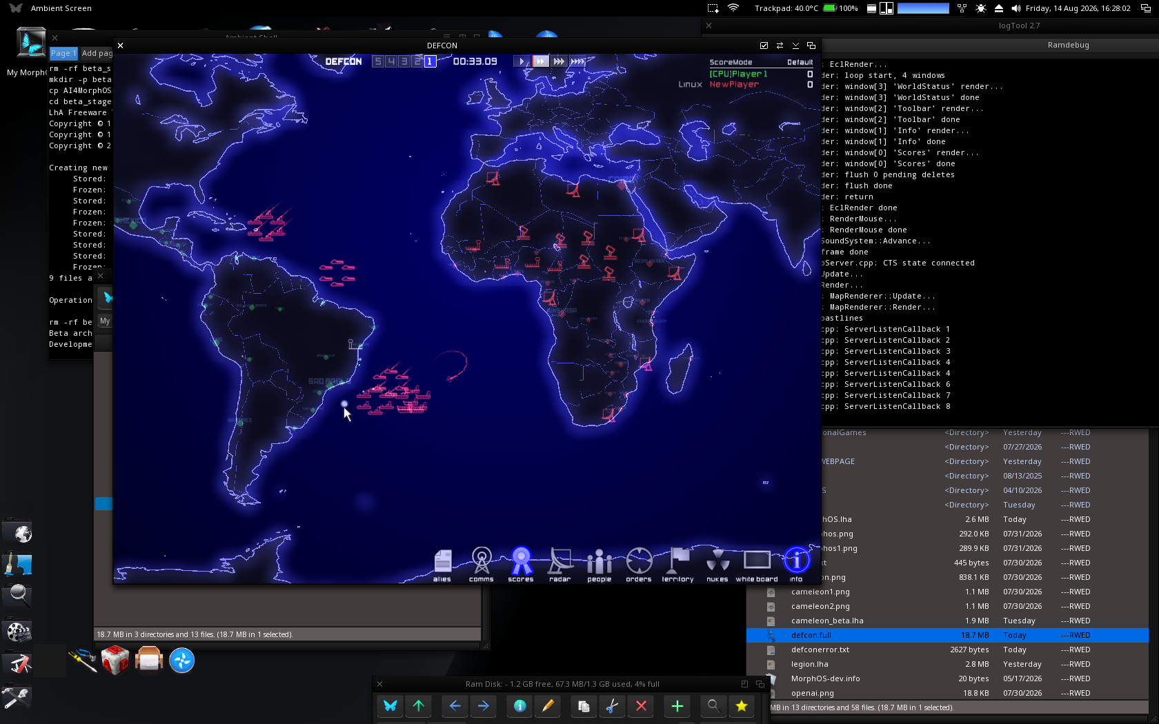 DEFCON on MorphOS