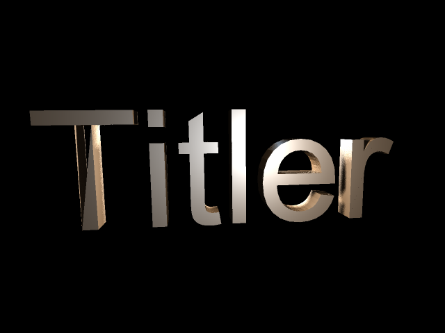 Ray-traced Titler logo